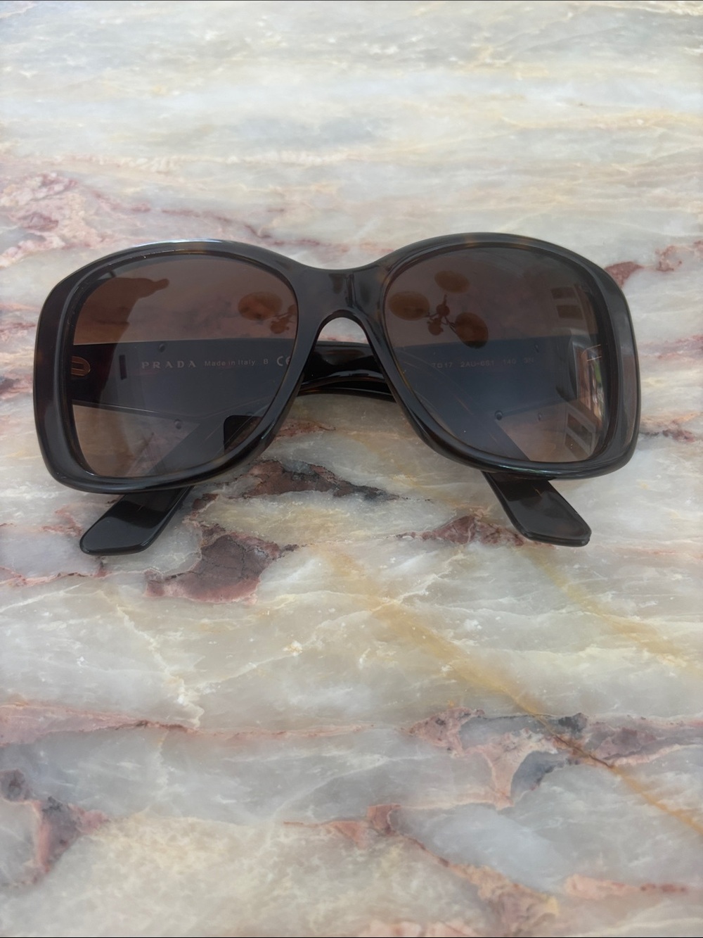 Prada Brown Gradient Oversized Women's Sunglasses